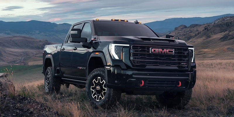 Closeup view of tyres showing strong grip capacity in 2026 GMC Sierra 2500HD