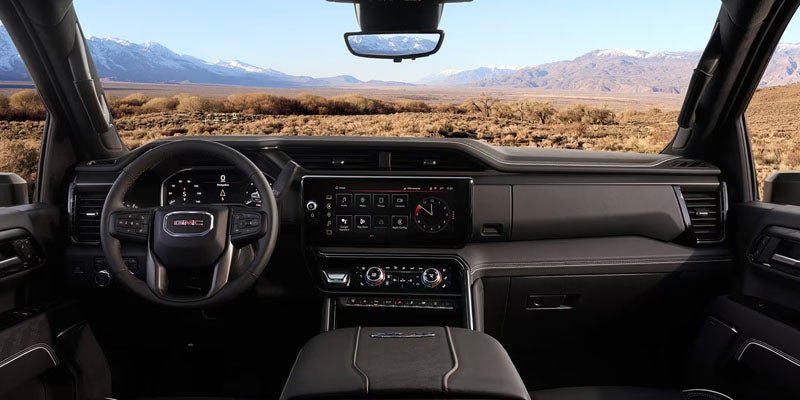 Cockpit space and Driver view in 2026 GMC Sierra 3500HD